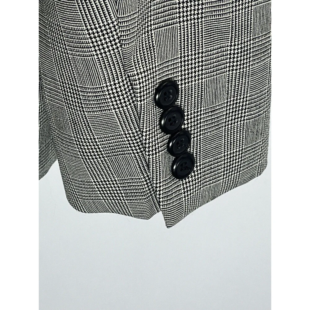 Pendleton Size 16 Glen Plaid Blazer Jacket‎ 100% Virgin Wool Professional